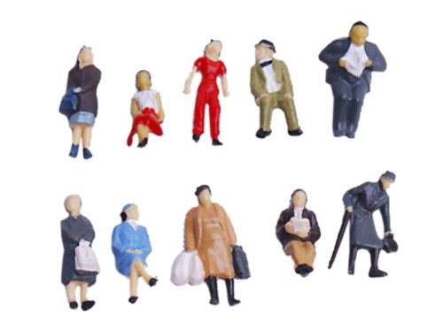 24pcs Painted Model Train People Figuren Scale HO (1 bis 87) von CRDARAAV