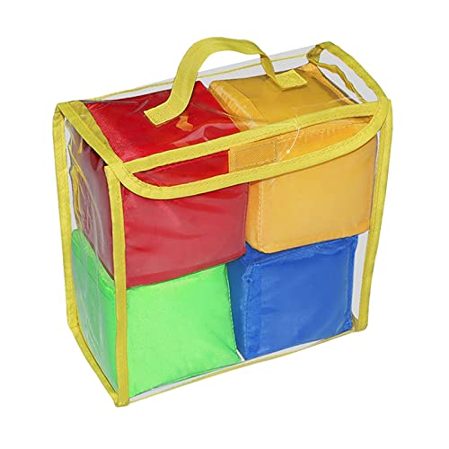 4 x Spiel-Würfel-Set, weiche Schaumstoff-Würfel, Lernwürfel für den frühen Unterricht, 4 Stück, jaune von CRDARAAV