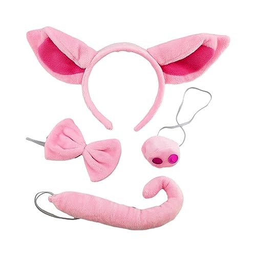 CRDARAAV 4x Schwein Kostüm Zubehör Cosplay Set für Foto Requisiten Performance Party CRDARAAV 4x Schwein Kostüm Zubehör Cosplay Set für Foto Requisiten Performance Party von CRDARAAV