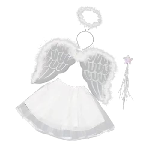 CRDARAAV Engel-Kostüm für Mädchen, Kinder, Cosplay, Halloween, Cosplay-Kostüme von CRDARAAV