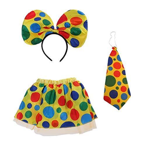 CRDARAAV Halloween Polka Dot Clown Rock Krawatte Stirnband Kostüm Verkleidung von CRDARAAV