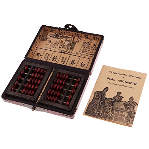 Chinesisches Rechenwerkzeug aus Holz im Vintage-Stil, 5-stellig, in Box von CRDARAAV