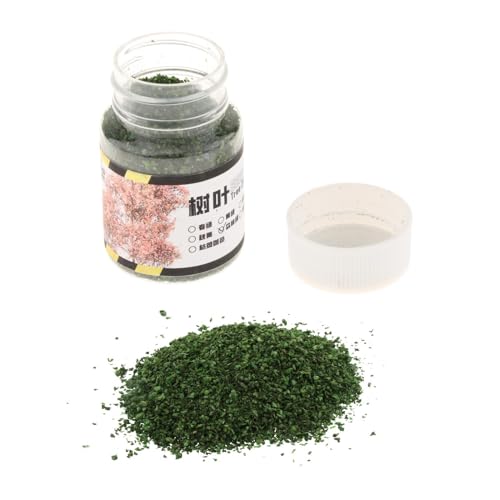 Realistische Miniaturblätter, 56 ml, für Architektur, Feengarten, DIY-Mini-Modell, Waldgrün, 6,5 x 4 cm von CRDARAAV