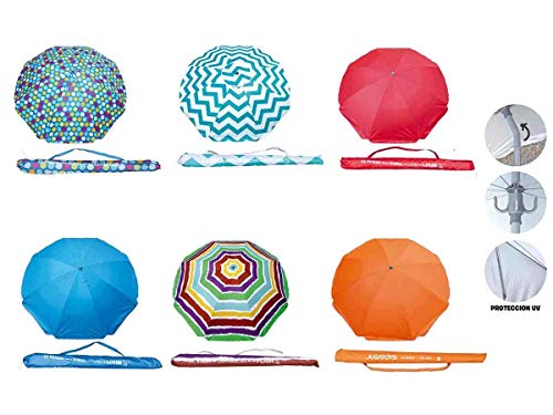 Kreationen Llopis Parasol POLINYLON 180 cm 8 Verschiedene Rohre 22/25 mm Innere VA mit Haken SDOS Mehrfarbig (70026 Kreationen Llopis Parasol POLINYLON 180 cm 8 Verschiedene Rohre 22/25 mm Innere VA mit Haken SDOS Mehrfarbig (70026 von CREACIONES LLOPIS