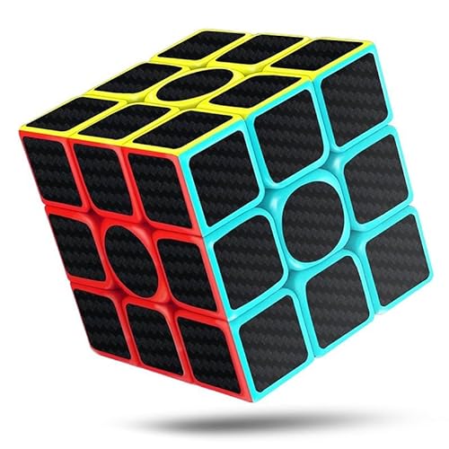 CREADY® Zauberwürfel 3X3 Speed Cube - Einfaches Drehen & Glatt Spiel, Super-haltbarer Aufkleber mit Lebendige Farben, Magic Cube, dunkel von CREADY