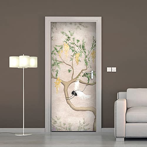 Aufkleber für Türen aus Premium-PVC, Door Cover, japanische Textur, einfache und blasenfreie Anbringung, Verkleidungen für Innentüren 83 x 210 cm, zuschneidbar Aufkleber für Türen aus Premium-PVC, Door Cover, japanische Textur, einfache und blasenfreie Anbringung, Verkleidungen für Innentüren 83 x 210 cm, zuschneidbar von CREARREDA