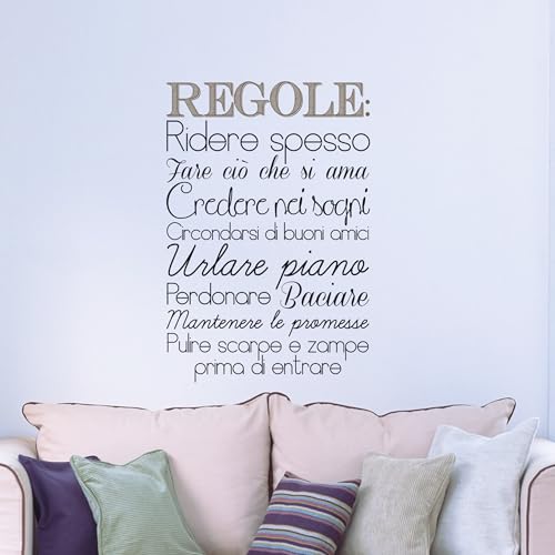 CREARREDA Wandtattoo, Vinyl, ungiftig, abnehmbar, Dekoration für Kinderzimmer, Wohnzimmer und Küche für glatte Wände, einfach zu kleben und langlebig CREARREDA Wandtattoo, Vinyl, ungiftig, abnehmbar, Dekoration für Kinderzimmer, Wohnzimmer und Küche für glatte Wände, einfach zu kleben und langlebig von CREARREDA