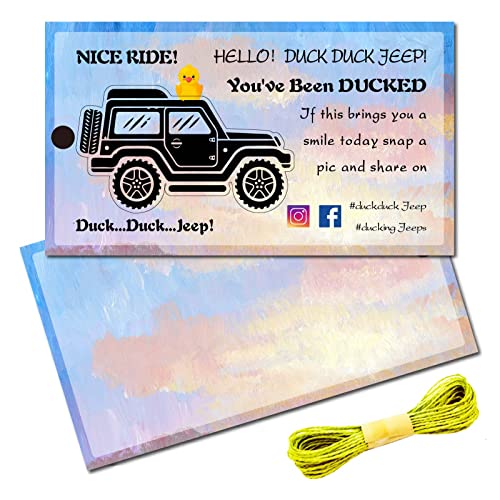 CREATCABIN 50 Stück You've Been Ducked Karten Duck Tags Karte Ducking Spiel DIY Entenkarte Mit Loch Schnur Für Gummienten Autodekoration 3.5x2 Zoll-Ente Ente von CREATCABIN