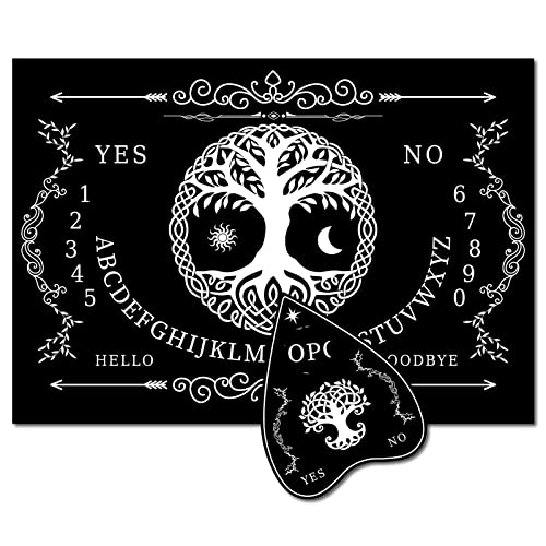 CREATCABIN Baum des Lebens Holz Geisterbrett Pendelbrett Aus Holz Sonne Mond Sprechende Ouija-Bretter Mit Planchette Wünschelrute Wahrsagespiel Geisterjagd Botschaft Dekoration Für Wicca 30 x 21cm CREATCABIN Baum des Lebens Holz Geisterbrett Pendelbrett Aus Holz Sonne Mond Sprechende Ouija-Bretter Mit Planchette Wünschelrute Wahrsagespiel Geisterjagd Botschaft Dekoration Für Wicca 30 x 21cm von CREATCABIN