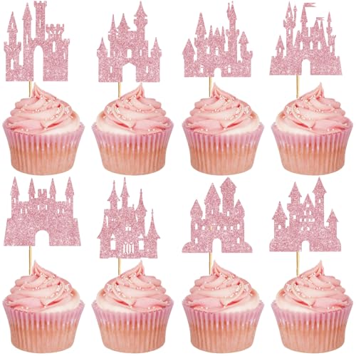 CREATCABIN Cupcake-Aufsätze mit Schloss, Glitzerkugel, Cupcake-Picks, Sport-Kuchendekorationen, Fußball-Thema, Geburtstagsparty, Versammlung, Dusche, Herren, Geburtstagsparty, Feier, Zubehör, Rosa CREATCABIN Cupcake-Aufsätze mit Schloss, Glitzerkugel, Cupcake-Picks, Sport-Kuchendekorationen, Fußball-Thema, Geburtstagsparty, Versammlung, Dusche, Herren, Geburtstagsparty, Feier, Zubehör, Rosa von CREATCABIN
