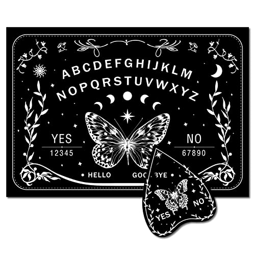 CREATCABIN Geisterbrett Aus Schmetterlingsholz Sprechende Ouija-Bretter Mondpendelbrett Aus Holz Mit Planchette Wünschelrute Weissagungsset Spiel Geisterjagd Botschaft Für Wicca Pagan 30 x 21cm CREATCABIN Geisterbrett Aus Schmetterlingsholz Sprechende Ouija-Bretter Mondpendelbrett Aus Holz Mit Planchette Wünschelrute Weissagungsset Spiel Geisterjagd Botschaft Für Wicca Pagan 30 x 21cm von CREATCABIN