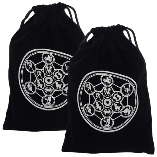 CREATCABIN Tarotkarten-Beutel, Samt, Kordelzug, Tarotkartenhalter, Beutel, Tarotdeck-Aufbewahrungstaschen, schwarz, Sternzeichen, Tarot-Wickeltaschen für Schmuck, Kristalle, Hexerei, Rune, Altar CREATCABIN Tarotkarten-Beutel, Samt, Kordelzug, Tarotkartenhalter, Beutel, Tarotdeck-Aufbewahrungstaschen, schwarz, Sternzeichen, Tarot-Wickeltaschen für Schmuck, Kristalle, Hexerei, Rune, Altar von CREATCABIN