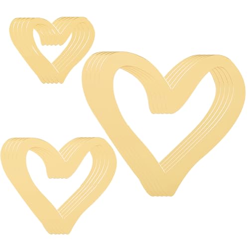CREATCABIN Tortenaufsätze in 3 Größen, goldfarben, Herzen, Cupcake-Topper, Valentinstag, Kunststoff, ausgehöhlte Form, verspiegelt, für Hochzeit, Brautparty, Verlobung, Geburtstagspartys, 15 Stück CREATCABIN Tortenaufsätze in 3 Größen, goldfarben, Herzen, Cupcake-Topper, Valentinstag, Kunststoff, ausgehöhlte Form, verspiegelt, für Hochzeit, Brautparty, Verlobung, Geburtstagspartys, 15 Stück von CREATCABIN