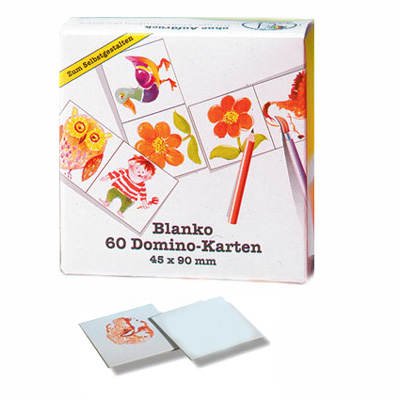 60 Blanko-Domino-Karten, 4,5x9 cm von CREATIVE