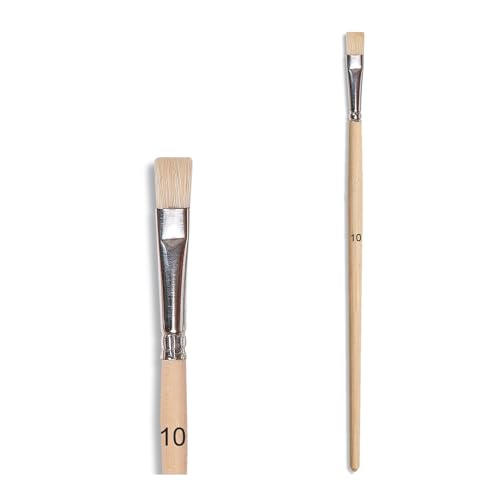 CREATIV DISCOUNT Borstenpinsel für Schule, Hobby & Kunst, flach, kurzer Stiel, Gr. 10 CREATIV DISCOUNT Borstenpinsel für Schule, Hobby & Kunst, flach, kurzer Stiel, Gr. 10 von CREATIV DISCOUNT