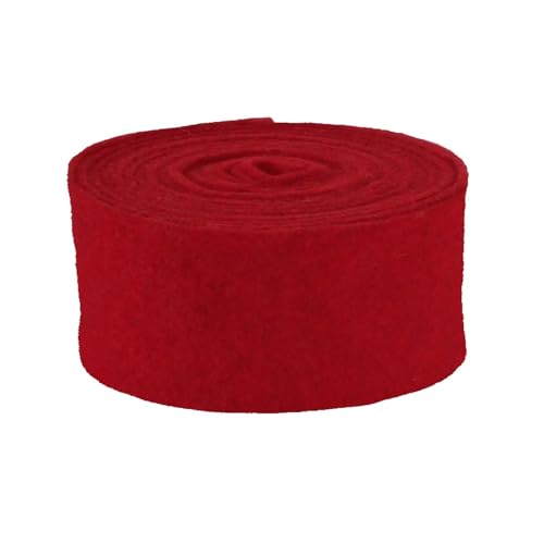 CREATIV DISCOUNT® Filzband, B:4cm L:1,5m, Rot meliert von CREATIV DISCOUNT