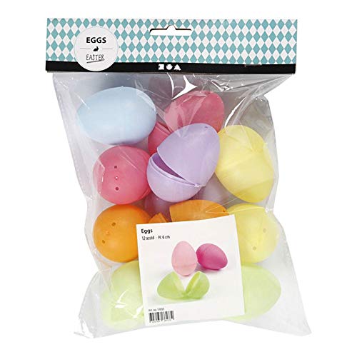 CREATIV DISCOUNT® NEU Eier, matt, Pastellfarben, 12 STK. von CREATIV DISCOUNT