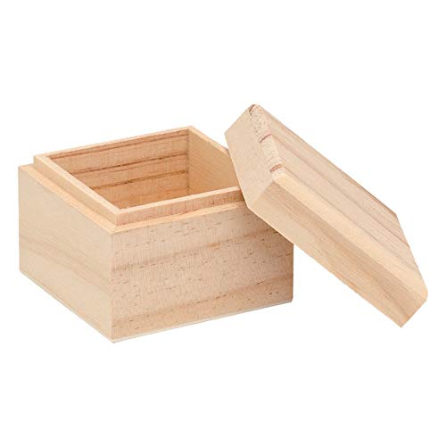 CREATIV DISCOUNT® NEU Glorex Holzbox quadratisch, 9 x 9 x 7cm von CREATIV DISCOUNT