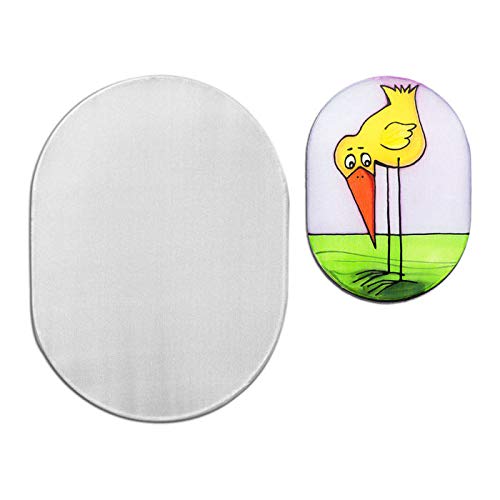 CREATIV DISCOUNT® NEU Sparpack Fensterbild, weiß,15x20 cm Oval, 6 St von CREATIV DISCOUNT