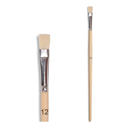 CREATIV DISCOUNT Borstenpinsel für Schule, Hobby & Kunst, flach, kurzer Stiel, Gr. 12 CREATIV DISCOUNT Borstenpinsel für Schule, Hobby & Kunst, flach, kurzer Stiel, Gr. 12 von CREATIV DISCOUNT