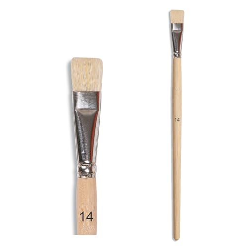 CREATIV DISCOUNT Borstenpinsel für Schule, Hobby & Kunst, flach, kurzer Stiel, Gr. 14 CREATIV DISCOUNT Borstenpinsel für Schule, Hobby & Kunst, flach, kurzer Stiel, Gr. 14 von CREATIV DISCOUNT