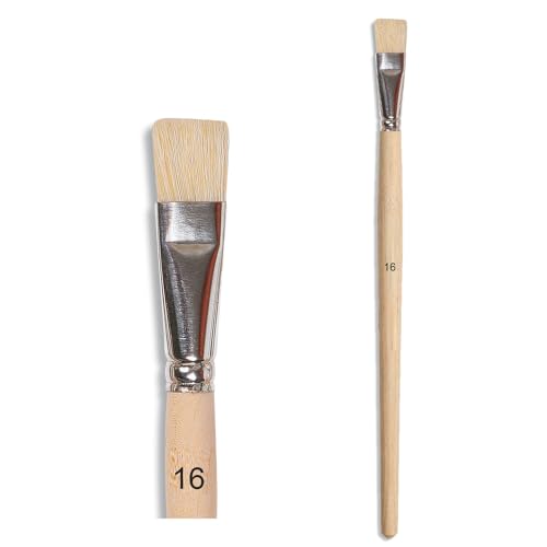 CREATIV DISCOUNT Borstenpinsel für Schule, Hobby & Kunst, flach, kurzer Stiel, Gr. 16 CREATIV DISCOUNT Borstenpinsel für Schule, Hobby & Kunst, flach, kurzer Stiel, Gr. 16 von CREATIV DISCOUNT