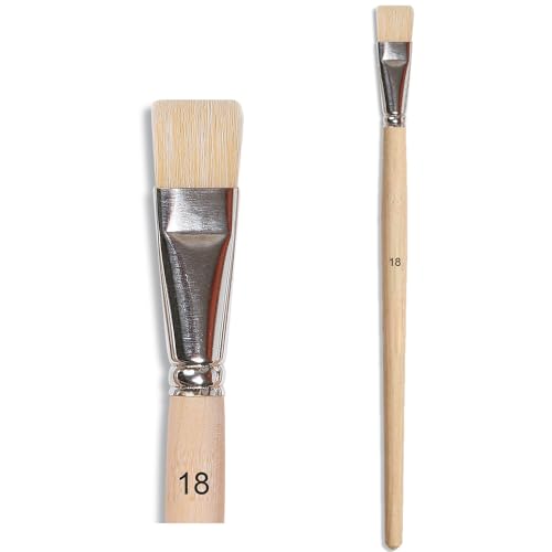 CREATIV DISCOUNT Borstenpinsel für Schule, Hobby & Kunst, flach, kurzer Stiel, Gr. 18 CREATIV DISCOUNT Borstenpinsel für Schule, Hobby & Kunst, flach, kurzer Stiel, Gr. 18 von CREATIV DISCOUNT