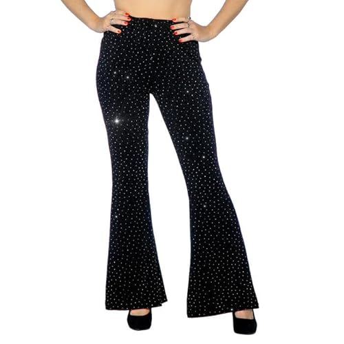 CREATIV DISCOUNT Damen-Kostüm Glitzer-Schlaghose mit Strasssteinen, schwarz, Gr. 34-36 CREATIV DISCOUNT Damen-Kostüm Glitzer-Schlaghose mit Strasssteinen, schwarz, Gr. 34-36 von CREATIV DISCOUNT