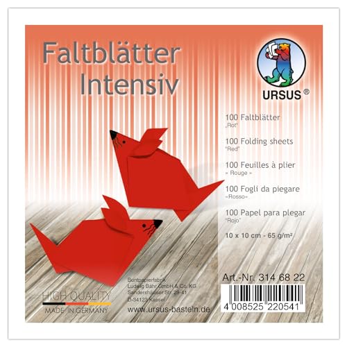CREATIV DISCOUNT Faltblätter intensiv 100 Blatt, 10x10cm, rot CREATIV DISCOUNT Faltblätter intensiv 100 Blatt, 10x10cm, rot von CREATIV DISCOUNT