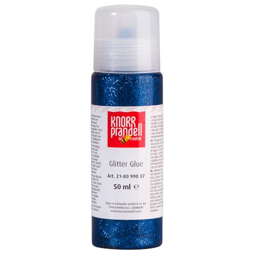CREATIV DISCOUNT Glitterfarbe Glitter Glue, mit Linerspitze, 50 ml, Dunkelblau von CREATIV DISCOUNT