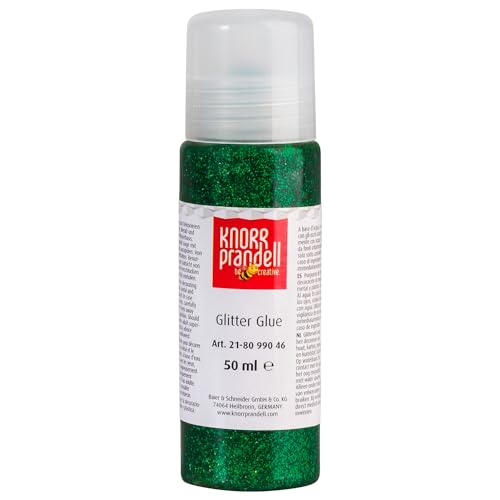 CREATIV DISCOUNT Glitterfarbe Glitter Glue, mit Linerspitze, 50 ml, Dunkelgrün von CREATIV DISCOUNT