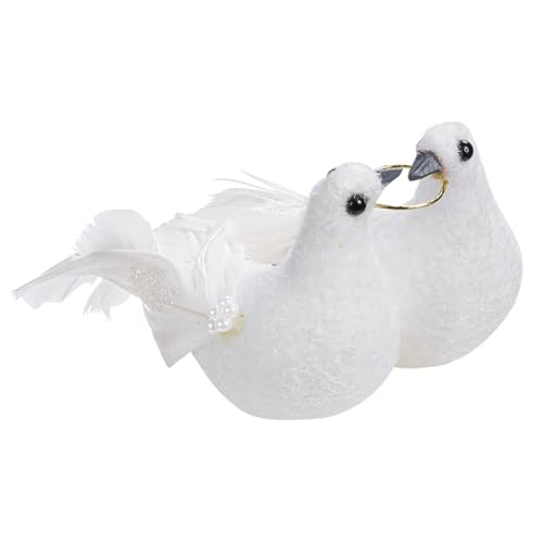 CREATIV DISCOUNT Hochzeitstaubenpaar mit Ring, 11 cm mit Clip, 1 Paar je Box CREATIV DISCOUNT Hochzeitstaubenpaar mit Ring, 11 cm mit Clip, 1 Paar je Box von CREATIV DISCOUNT