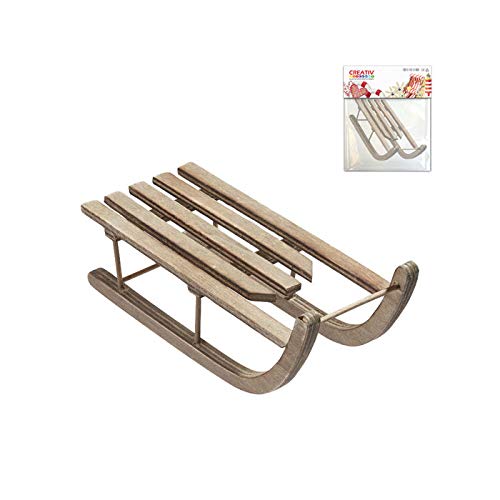 CREATIV DISCOUNT Holzschlitten 18,5 x 8 x 7,5 cm braun CREATIV DISCOUNT Holzschlitten 18,5 x 8 x 7,5 cm braun von CREATIV DISCOUNT