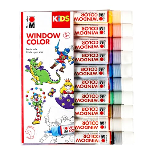 CREATIV DISCOUNT Kids Window Color Set, 10 x 25 ml von CREATIV DISCOUNT