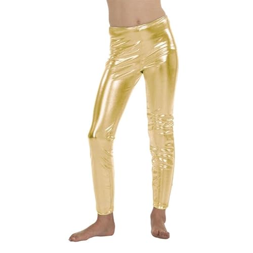 CREATIV DISCOUNT Kinder-Leggings, gold, Gr. 116 von CREATIV DISCOUNT