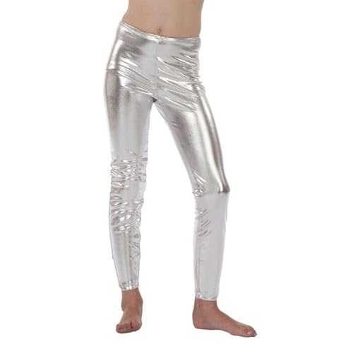 CREATIV DISCOUNT Kinder-Leggings, silber, Gr. 152 von CREATIV DISCOUNT