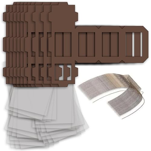 CREATIV DISCOUNT Laternen Bastelset für Eckige Laternen Braun, 10 braune Rohlinge, 10 Laternenbügel, 25 Bogen Transparentpapier 22x51 cm, Ideal für 10 Martinslaternen 13,5x13,5x18 cm von CREATIV DISCOUNT