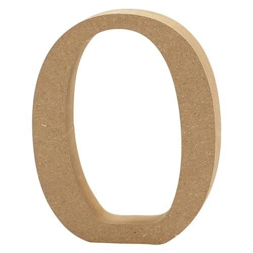CREATIV DISCOUNT MDF-Buchstabe, 8 cm, Stärke 1,5 cm, Natur, O von CREATIV DISCOUNT