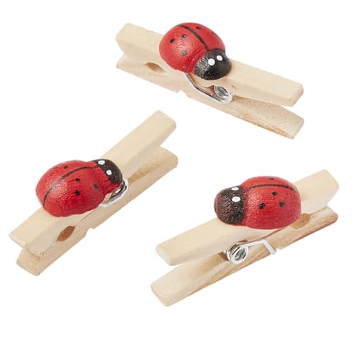 CREATIV DISCOUNT Marienkäfer aus Holz mit Klammer, Größe ca. 3 cm, Beutel mit 10 Stück CREATIV DISCOUNT Marienkäfer aus Holz mit Klammer, Größe ca. 3 cm, Beutel mit 10 Stück von CREATIV DISCOUNT