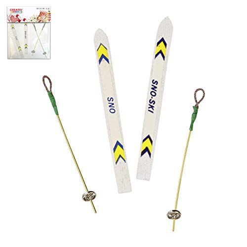 CREATIV DISCOUNT Mini-Skier mit Stöcken ca. 10cm, weiß CREATIV DISCOUNT Mini-Skier mit Stöcken ca. 10cm, weiß von CREATIV DISCOUNT