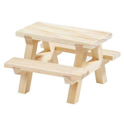 Miniatur-Picknick-Tisch mit Bänken, Größe 8 x 8 x 5,5 cm Miniatur-Picknick-Tisch mit Bänken, Größe 8 x 8 x 5,5 cm von CREATIV DISCOUNT