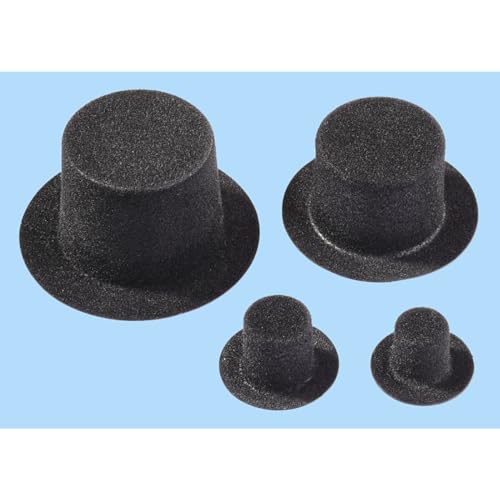CREATIV DISCOUNT Miniatur-Zylinder, schwarz, beflockt, Größe 65 mm, Beutel mit 1 Stück CREATIV DISCOUNT Miniatur-Zylinder, schwarz, beflockt, Größe 65 mm, Beutel mit 1 Stück von CREATIV DISCOUNT