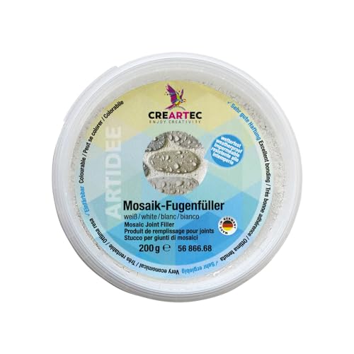 CREATIV DISCOUNT Mosaik-Fugenfüller 200 g, Weiss, wetterfest von CREATIV DISCOUNT