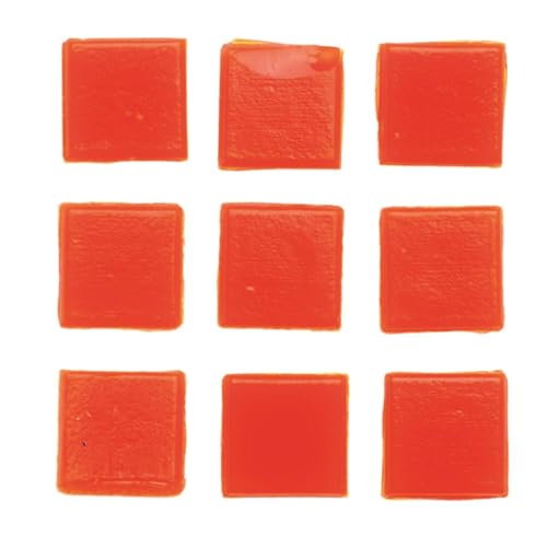 CREATIV DISCOUNT Mosaiksteine aus Glas, quadratisch, 20x20x2 mm, 100 g, ca. 30 Stück, Orange CREATIV DISCOUNT Mosaiksteine aus Glas, quadratisch, 20x20x2 mm, 100 g, ca. 30 Stück, Orange von CREATIV DISCOUNT