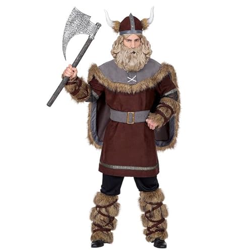 CREATIV DISCOUNT NEU Herren-Kostüm Wikinger Häutpling, mit Oberteil, Hose, Stulpen, Gürtel & Helm, Gr. XXL von CREATIV DISCOUNT