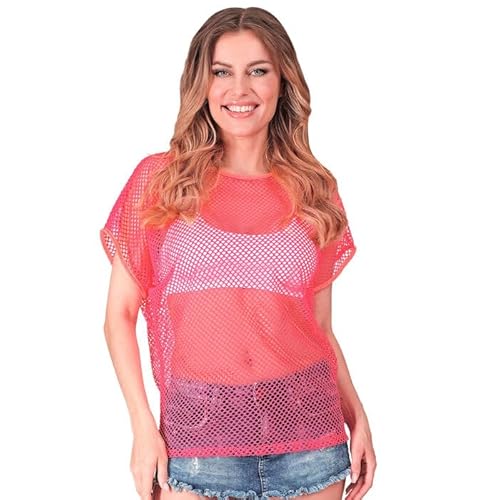 CREATIV DISCOUNT NEU Netz-Shirt kurzarm, neon-pink, Einheitsgröße CREATIV DISCOUNT NEU Netz-Shirt kurzarm, neon-pink, Einheitsgröße von CREATIV DISCOUNT