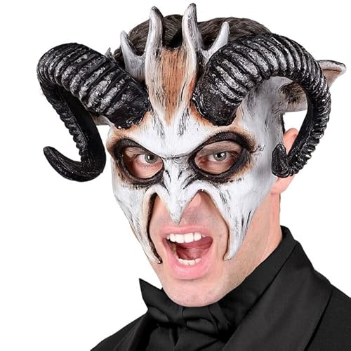CREATIV DISCOUNT NEU Teufels-Maske Halloween Dämon, schwarz-weiß von CREATIV DISCOUNT