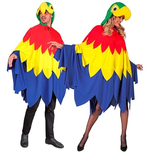 CREATIV DISCOUNT NEU Unisex-Kostüm Papagei, Überwurf mit Kapuze, Einheitsgröße CREATIV DISCOUNT NEU Unisex-Kostüm Papagei, Überwurf mit Kapuze, Einheitsgröße von CREATIV DISCOUNT