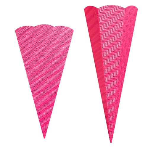 CREATIV DISCOUNT Schultüte aus 3D-Welle zum Stecken, 68cm, 1 Stück, pink von CREATIV DISCOUNT