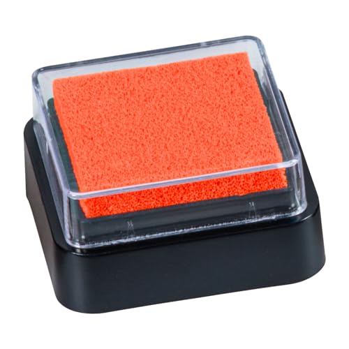 CREATIV DISCOUNT Stempelkissen Mini, 3 x 3 cm, auf Öl/Wasser-Basis, Orange von CREATIV DISCOUNT